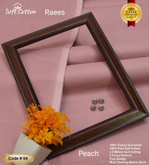 Premium Fine Quality Soft Cotton Fabric-Peach