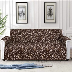 Printed Quilted Sofa Runners - Sofa Coats - Brown