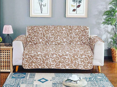 Printed Quilted Sofa Runners - Sofa Coats - Copper