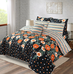 Quilted Comforter Set - 7 PCS - Night Blossom