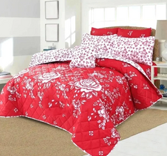 Quilted Comforter Set - 7 PCS - Red Queen