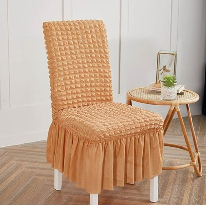Bubble Fabric Chair Covers - Beige