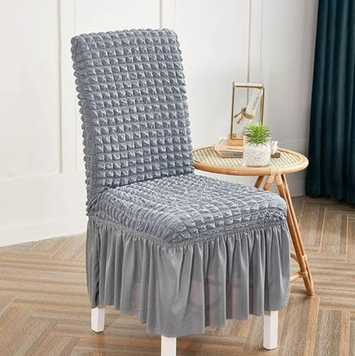 Bubble Fabric Chair Covers - Grey