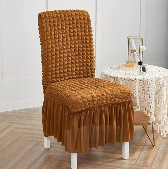 Bubble Fabric Chair Covers - Copper