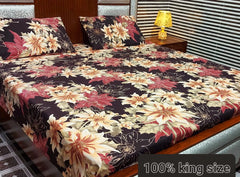 King Sized Crystal Cotton Double Bed Sheet