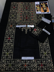 2 Pcs Suit - Lawn fabric with Embraided Trouser