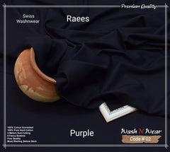 Men's Unstitched Premium Swiss Wash & Wear - Purple