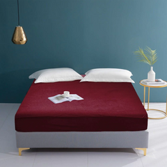 Water Proof Mattress Protector | Terry Fabric - Maroon