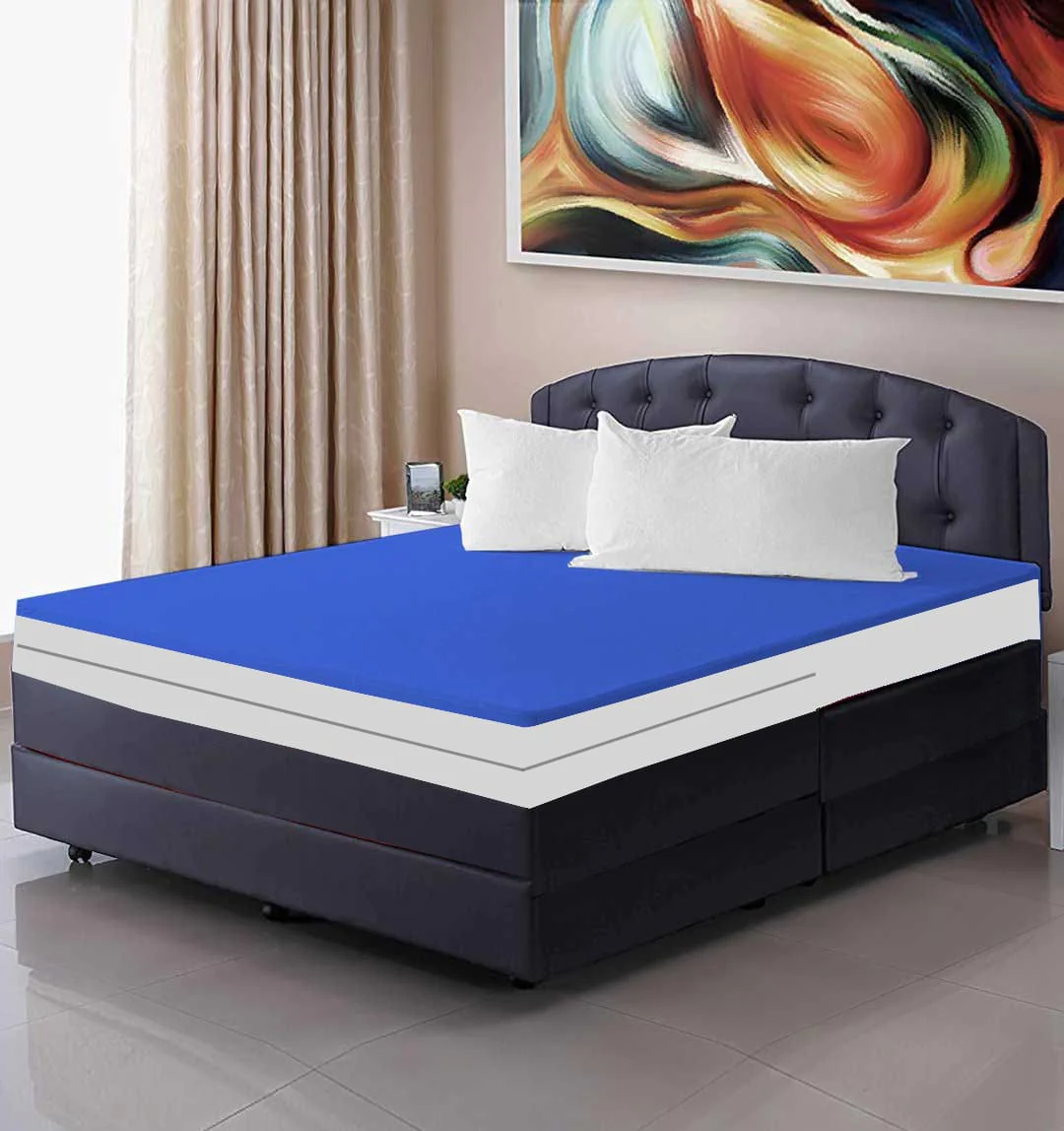 Double Sided Zipper Water Proof Mattress Cover - Blue